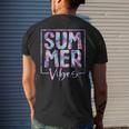 Summer Vibes Sunglasses With Palm Tree Funny Beach Life Summer Funny Gifts Mens Back Print T-shirt Gifts for Him