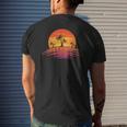 Sunset Beach Silhouette Tropical Palm Tree Sunny Lover Gift Mens Back Print T-shirt Gifts for Him