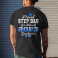 Super Proud Step Dad Of 2023 Graduate Awesome Family College Men's Back Print T-shirt Gifts for Him