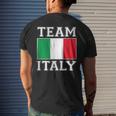 Team Italy Print Italian National Country Flag Italy Mens Back Print T-shirt Gifts for Him