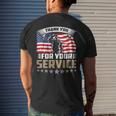 Thank You For Your Service American Flag Veteran Day Men's T-shirt Back Print Gifts for Him