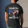 Thank You For Your Service Patriotic Veterans Day Men's T-shirt Back Print Gifts for Him