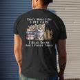 That's What I Do I Pet Cats I Read Books And I Forget Things Men's T-shirt Back Print Gifts for Him