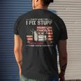 Thats What I Do I Fix Stuff And I Know Things American Flag Mens Back Print T-shirt Gifts for Him