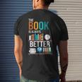 The Book Is Always Better School Librarian Mens Back Print T-shirt Gifts for Him
