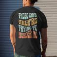 These Gays Theyre Trying To Murder Me Lgbt Pride Retro Mens Back Print T-shirt Gifts for Him
