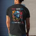 They Hate Us Cuz They Aint Us George Washington 4Th Of July Mens Back Print T-shirt Gifts for Him