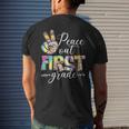 Tie Dye Peace Out 1St Grade Last Day Of School Leopard Mens Back Print T-shirt Gifts for Him