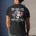 Too Cool For British Rule George Washington July 4Th Of July Mens Back Print T-shirt Gifts for Him