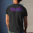 Trance With Uplifting Trance Vaporwave Glitch Remix Ed Men's T-shirt Back Print Gifts for Him