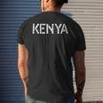 Trendy Kenya National Pride Patriotic Kenya Mens Back Print T-shirt Gifts for Him