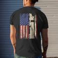 Truck Driver Usa American Flag Patriotic Trucker Men Men's T-shirt Back Print Gifts for Him