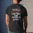 Trujillo Blood Runs Through My Veins Last Name Family Men's T-shirt Back Print Gifts for Him