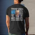 Trump 2024 Shot Never Surrender Us Flag Vintage Men's T-shirt Back Print Gifts for Him