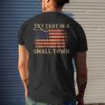 Try That In A Small Country Western Town Country Music Lover Mens Back Print T-shirt Gifts for Him