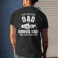 I Have Two Titles Dad And Bonus Dad And Rock Them Both Men's Back Print T-shirt Gifts for Him