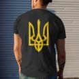 Ukrainian Tryzub Symbol Ukraine Trident Men's T-shirt Back Print Gifts for Him