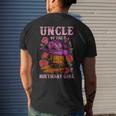 Uncle Of The Birthday Girl Pink Boots Cowgirl Matching Funny Gifts For Uncle Mens Back Print T-shirt Gifts for Him