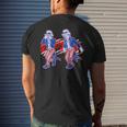 Uncle Sam Griddy 4Th Of July Independence Day Men's Crewneck Short Sleeve Back Print T-shirt Gifts for Him