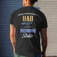 Never Underestimate A Dad Fishing Father's Day Men's T-shirt Back Print Gifts for Him