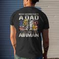 Never Underestimate A Dad Who Raised An Airman Proud Usaf Men's T-shirt Back Print Gifts for Him