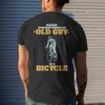 Never Underestimate An Old Guy On A Bicycle Cycling Men's T-shirt Back Print Gifts for Him