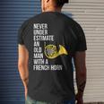 Never Underestimate An Old Man With A French Horn Men's T-shirt Back Print Gifts for Him