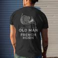 Never Underestimate An Old Man With A French Horn Novelty Men's T-shirt Back Print Gifts for Him