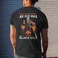 Never Underestimate Old Man Judo Fighter Judoka Martial Arts Men's T-shirt Back Print Gifts for Him