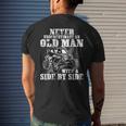 Never Underestimate An Old Man With A Side By Side Men's T-shirt Back Print Gifts for Him