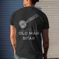 Never Underestimate An Old Man With A Sitar Vintage Novelty Men's T-shirt Back Print Gifts for Him