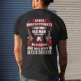 Never Underestimate An Old Us Veteran Born In December Men's T-shirt Back Print Gifts for Him