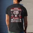 Never Underestimate An Old Us Veteran Born In September Men's T-shirt Back Print Gifts for Him