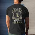 Never Underestimate The Power Of A British Man Men's T-shirt Back Print Gifts for Him