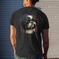 Usa 4Th Of July Shih Tzu On Patriotic American Shih Tzu Mens Back Print T-shirt Gifts for Him