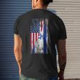 Usa Israel Flags United States Of America Israeli Men's T-shirt Back Print Gifts for Him