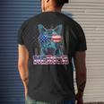 Usa Patriotic Cat 4Th Of July American Flag Men Women Mens Back Print T-shirt Gifts for Him