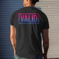 Valid Bisexual Pride Proud Flag Colors Lgbt - Bi Gift Idea Mens Back Print T-shirt Gifts for Him