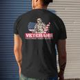 Veterans Faith Pride Honor Respect Patriotic Veteran Mens Back Print T-shirt Gifts for Him