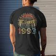 Vintage August 1993 30 Years Old Of Being 30Th Birthday Gift Funny Birthday Gifts Mens Back Print T-shirt Gifts for Him