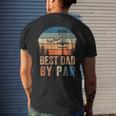Vintage Best Dad By Par Fathers Day Disc Golf Dad Men's Back Print T-shirt Gifts for Him