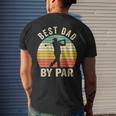 Vintage Best Dad By Par Fathers Day Golfing Men's Back Print T-shirt Gifts for Him