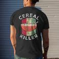 Vintage Cereal Killer Food Pun Funny Cereal Box Halloween Halloween Funny Gifts Mens Back Print T-shirt Gifts for Him