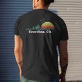 Vintage Crestline California Home Souvenir Print Men's T-shirt Back Print Gifts for Him