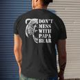 Vintage Dont Mess With Papa Bear Funny Fathers Day Mens Back Print T-shirt Gifts for Him