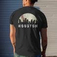 Vintage Houston Skyline City Baseball Met At Gameday Men's T-shirt Back Print Gifts for Him