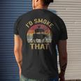 Vintage Id Smoke That Bbq Meat Smoker Grill Men's Back Print T-shirt Gifts for Him
