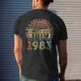 Vintage July 1983 Limited Edition 40 Years Old 40Th Birthday 40Th Birthday Funny Gifts Mens Back Print T-shirt Gifts for Him