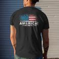 Vintage Merica 4Th Of July Usa Flag Patriotic American Mens Men's Back Print T-shirt Gifts for Him