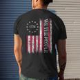 Vintage Old American Flag Patriotic 1776 We The People Usa Patriotic Funny Gifts Mens Back Print T-shirt Gifts for Him